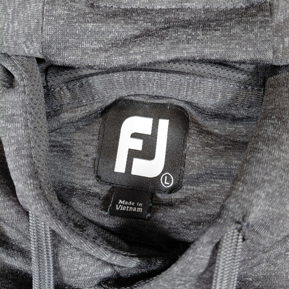 FootJoy Mens Large Gray Heathered Jenks Golf Trojan Hoodie Sweatshirt L - Picture 2 of 13